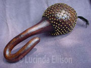 Long Brass Rattle Chocolate